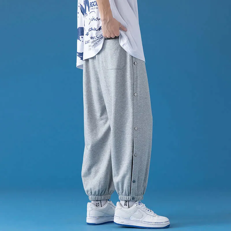Gray loose sports wearer male trend casual long pants large size nine-point bundles feet spring summer spring autumn fat man