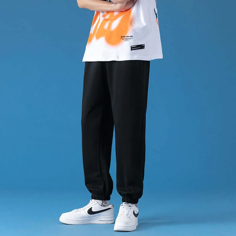 Gray loose sports wearer male trend casual long pants large size nine-point bundles feet spring summer spring autumn fat man