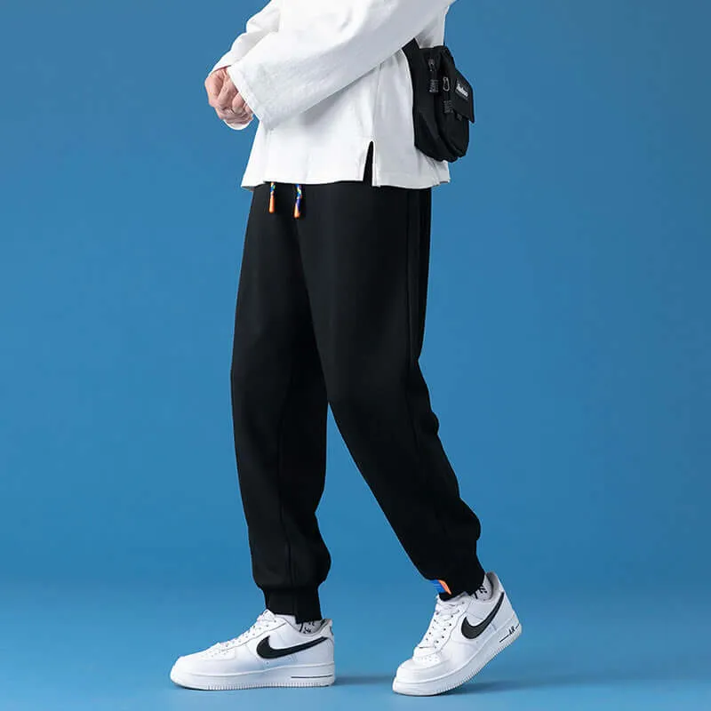 Gray loose sports wearer male trend casual long pants large size nine-point bundles feet spring summer spring autumn fat man