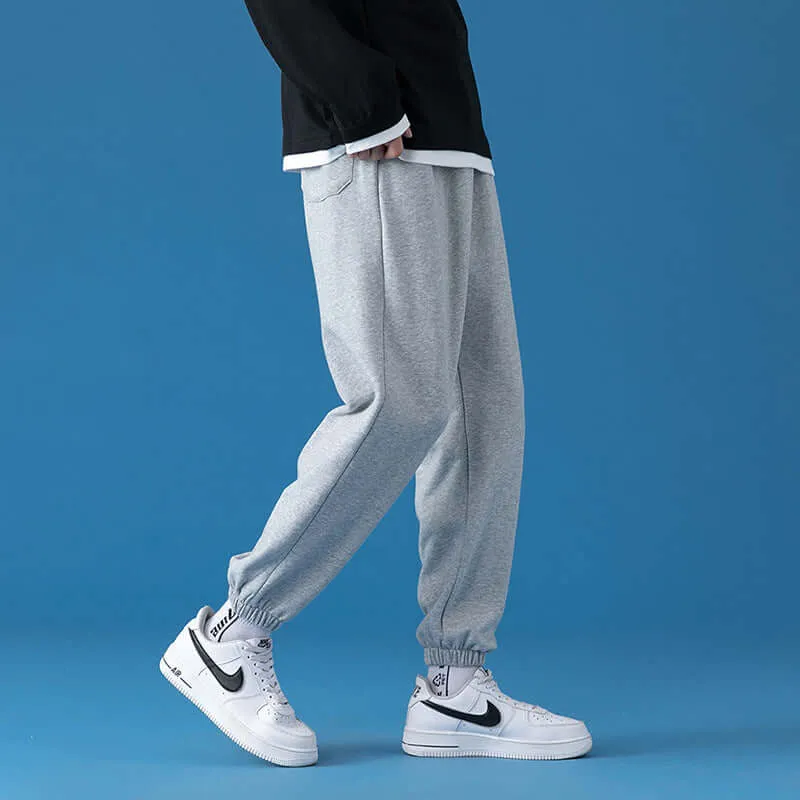 Gray loose sports wearer male trend casual long pants large size nine-point bundles feet spring summer spring autumn fat man