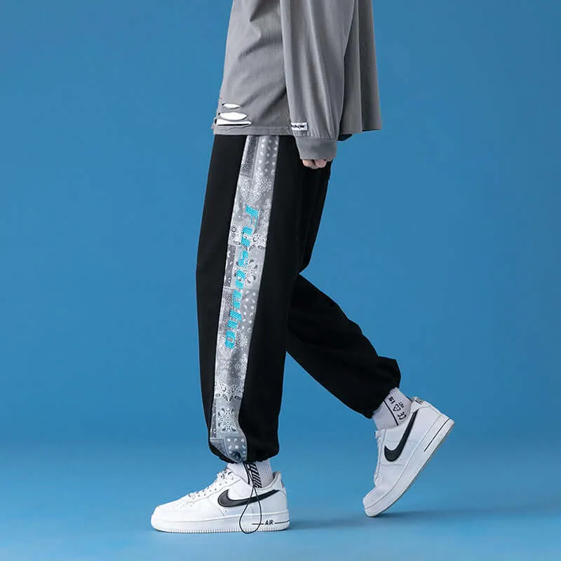 Gray loose sports wearer male trend casual long pants large size nine-point bundles feet spring summer spring autumn fat man