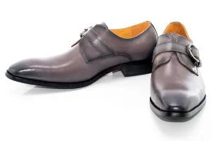 Gray Single Monk-Strap Dress Shoe