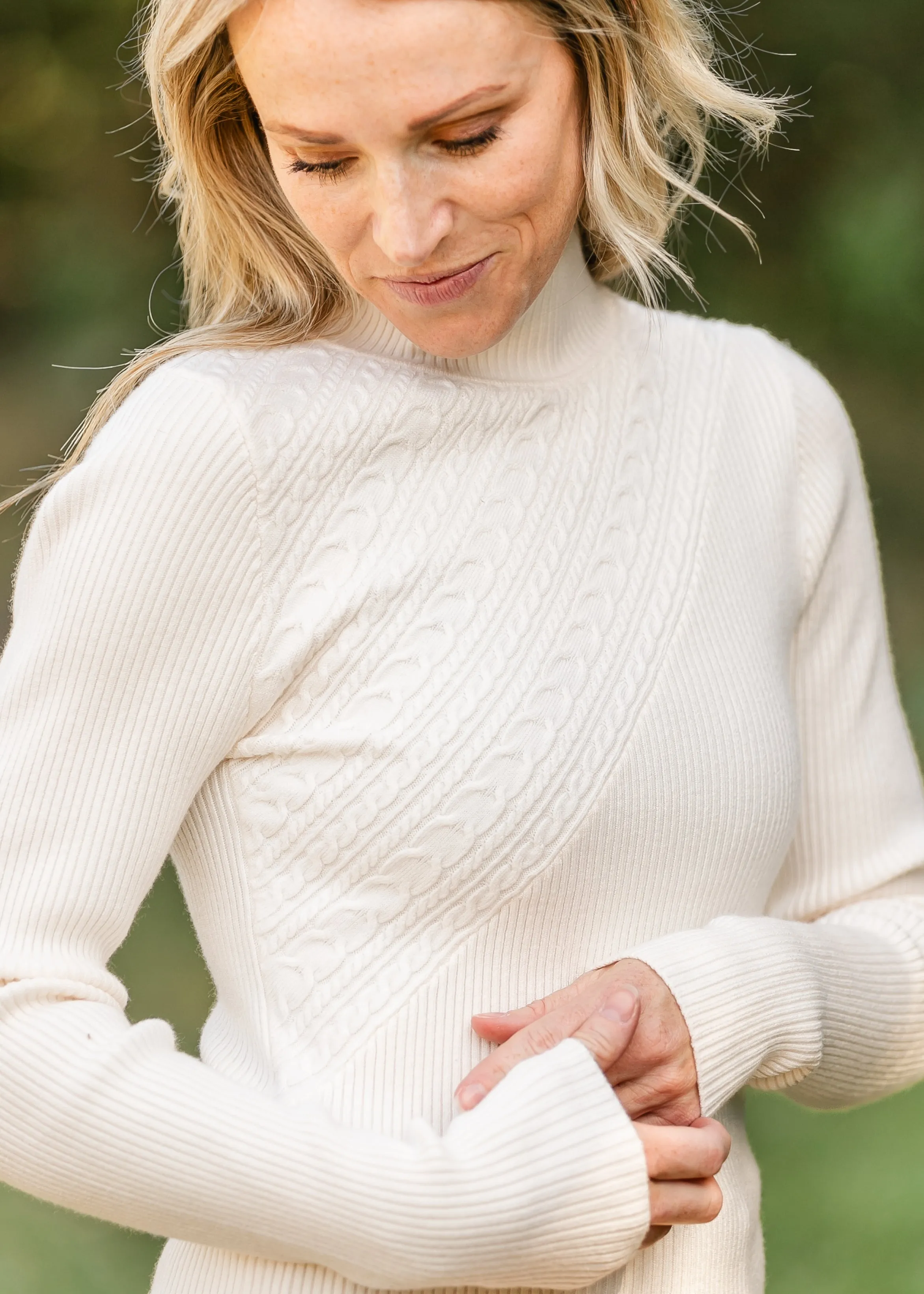 Harlow Mockneck Long Sleeve Multi Knit Top
