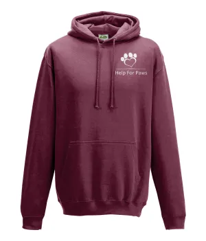 Help For Paws Burgundy Hoodie