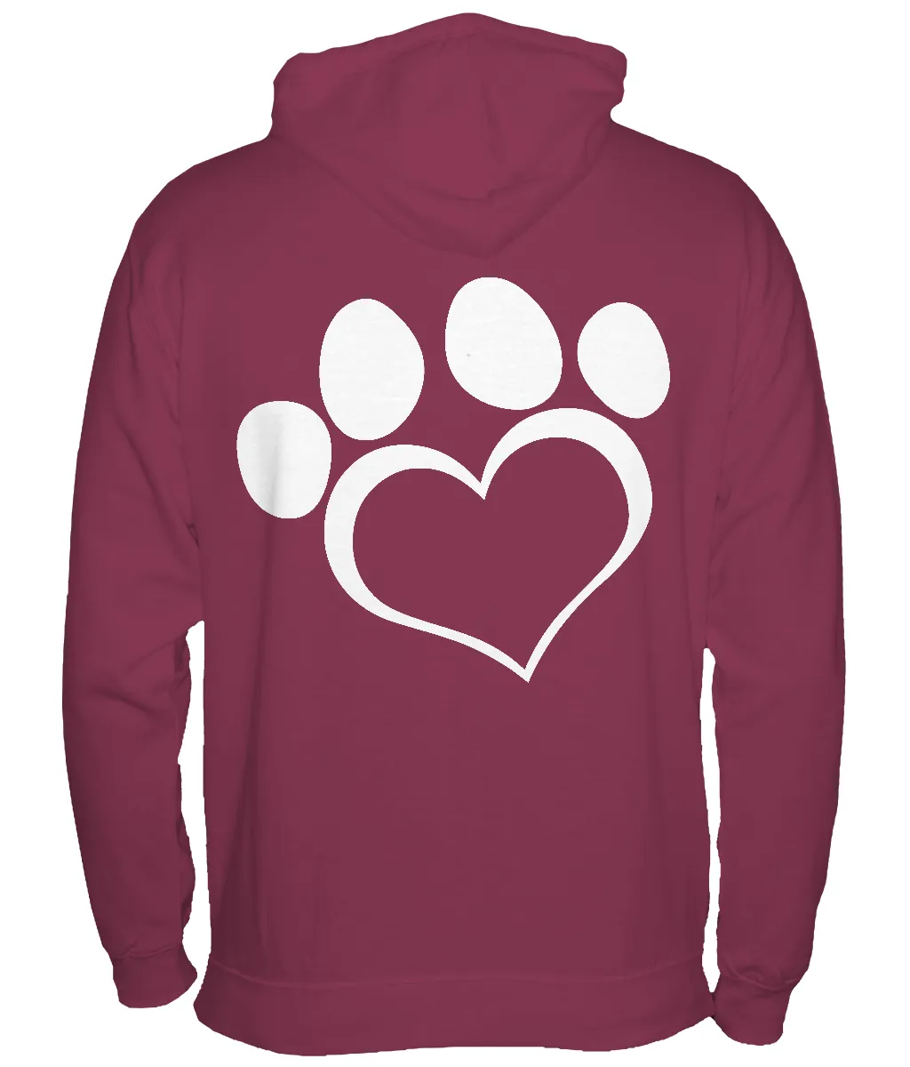 Help For Paws Burgundy Hoodie