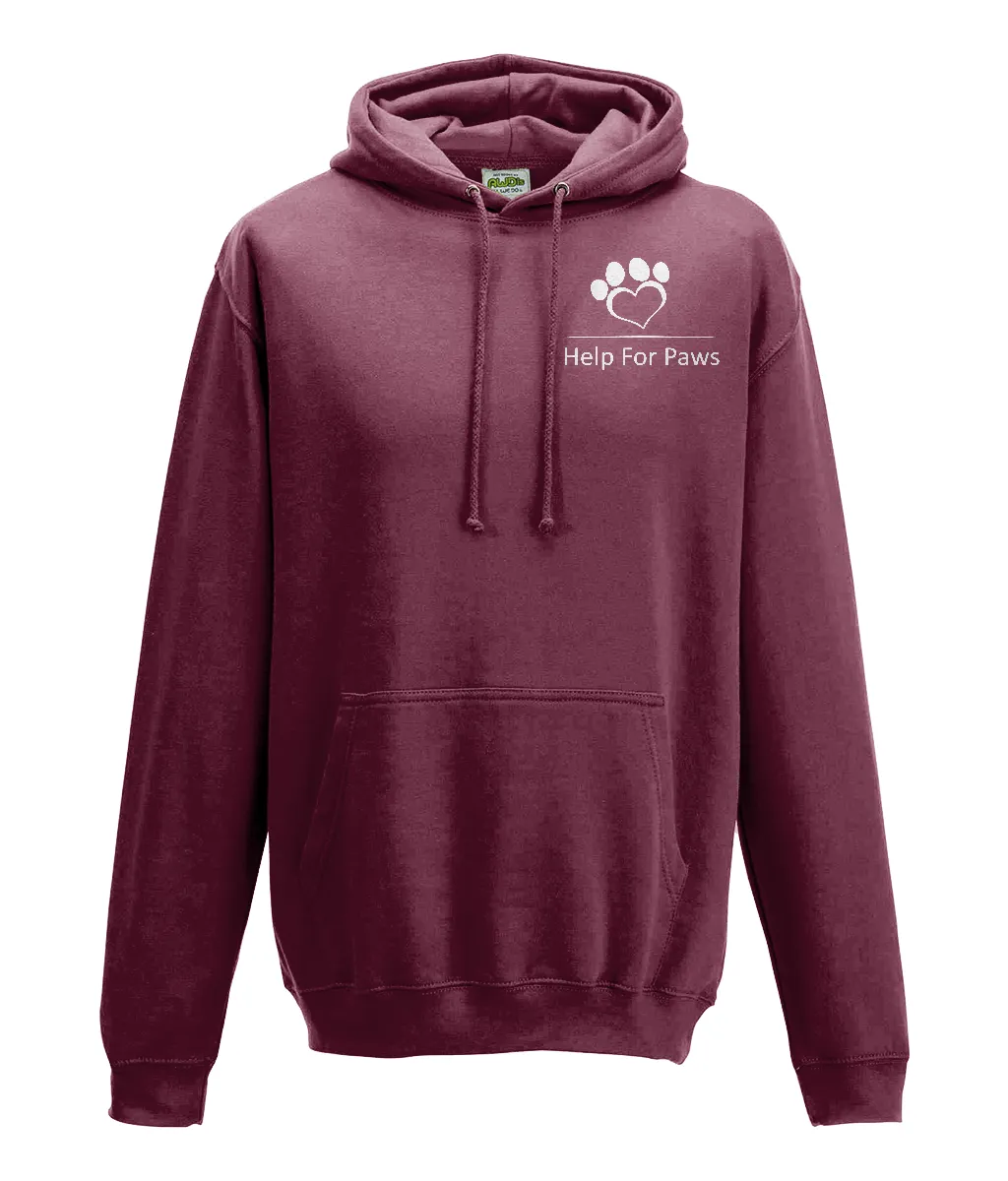 Help For Paws Burgundy Hoodie