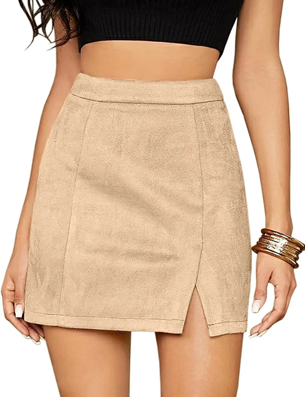 High Waist A-Line Skirt