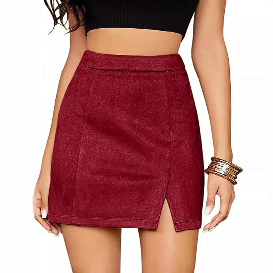 High Waist A-Line Skirt
