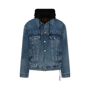 Hooded Denim Trucker Jacket in Indigo