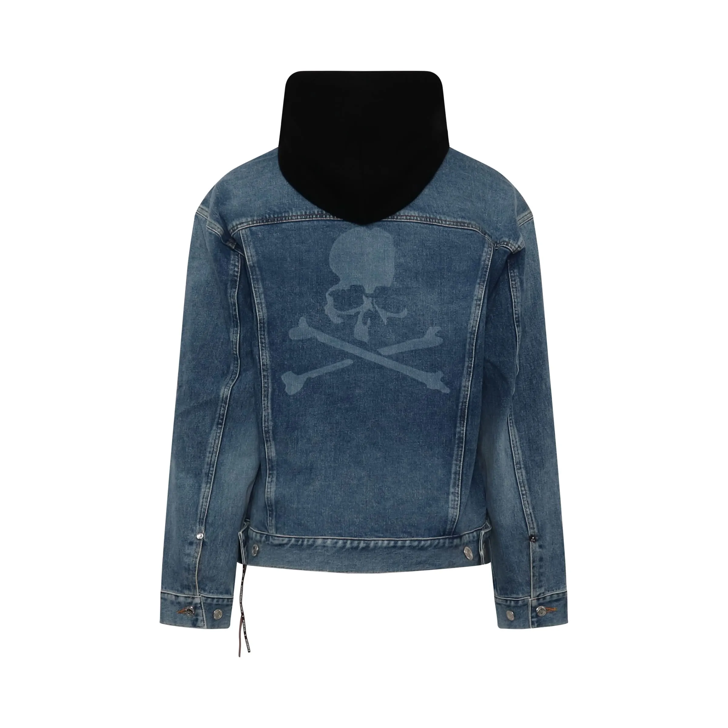 Hooded Denim Trucker Jacket in Indigo