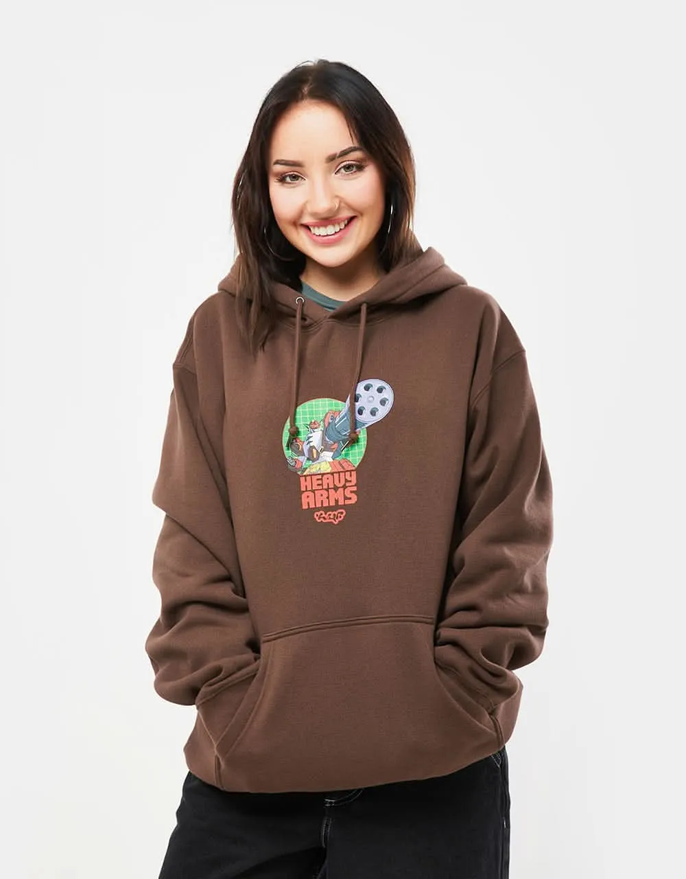 HUF x Gundam Wing Heavy Arms Pullover Hoodie - Chocolate