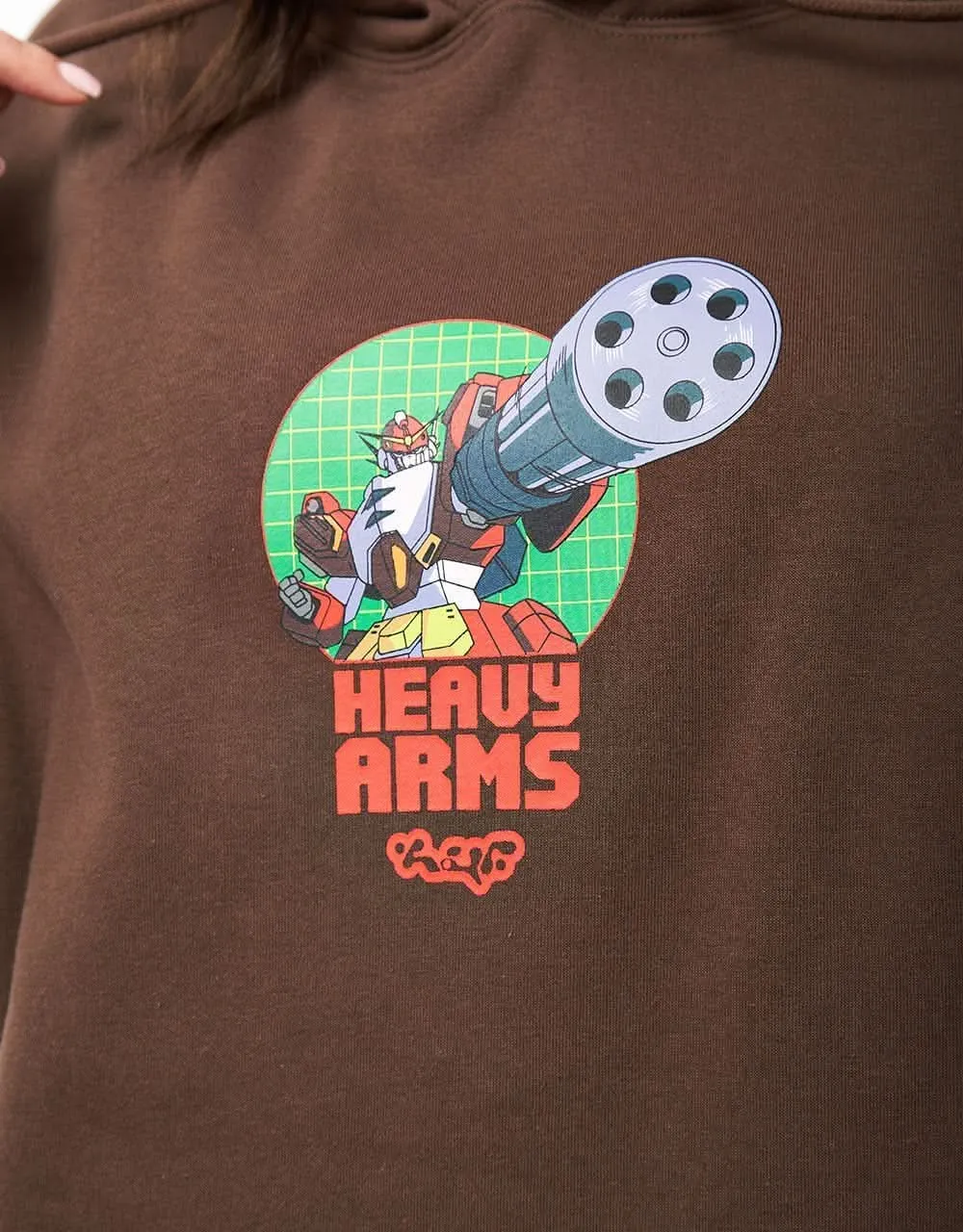 HUF x Gundam Wing Heavy Arms Pullover Hoodie - Chocolate