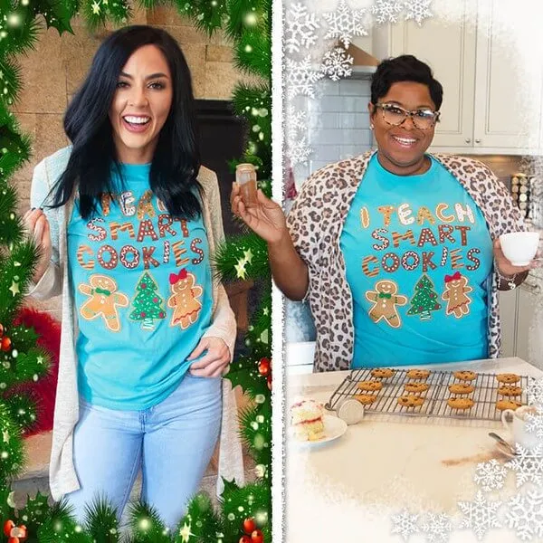 I Teach Smart Cookies Christmas T-Shirt