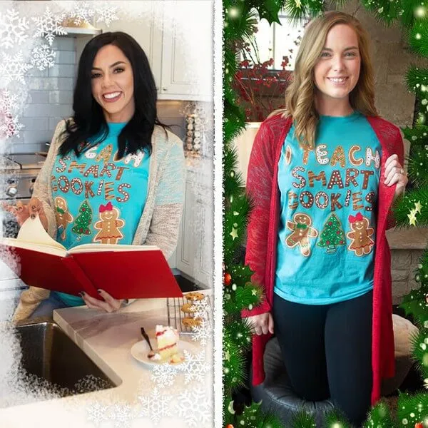 I Teach Smart Cookies Christmas T-Shirt