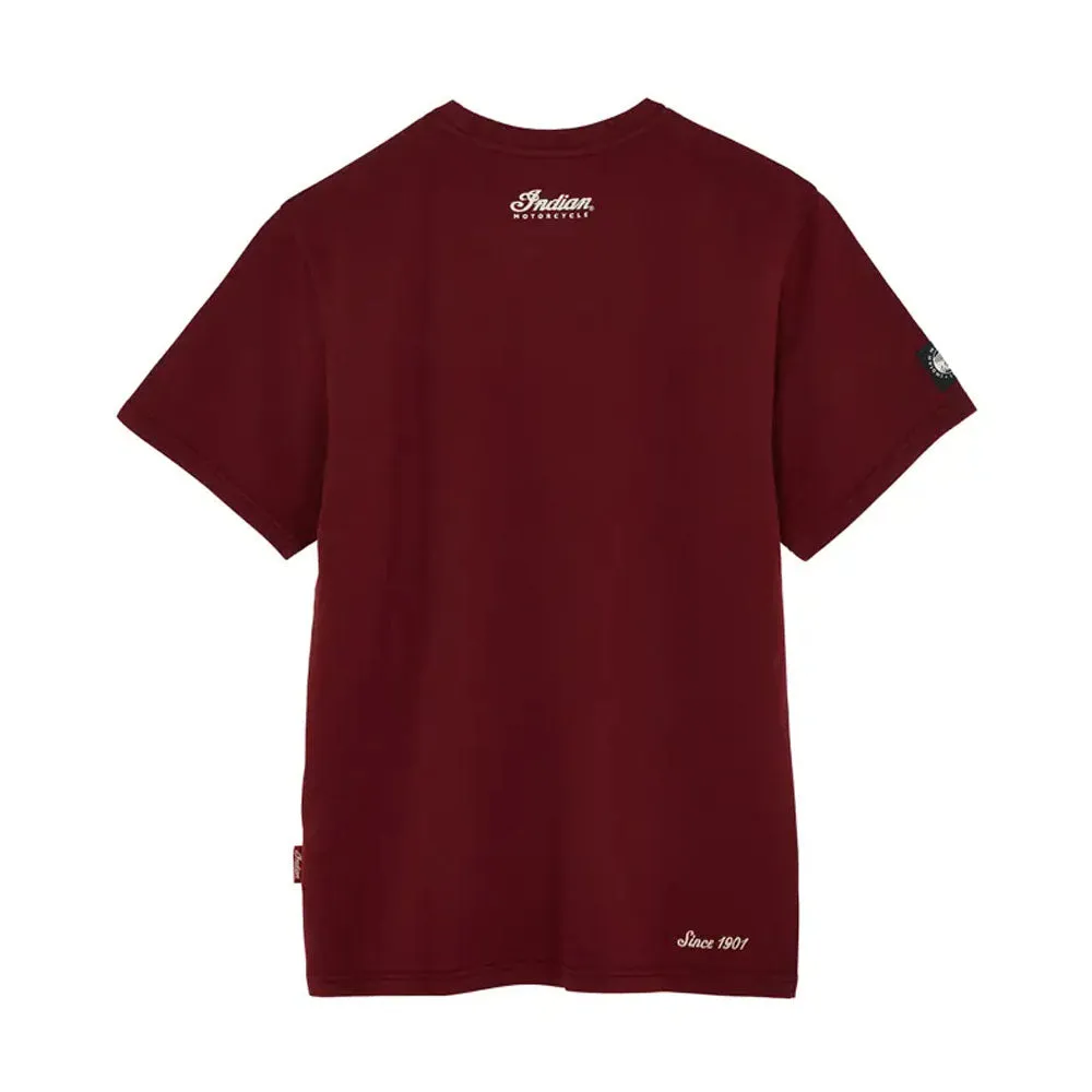 Indian Motorcycle Distressed Block Logo T-Shirt Red