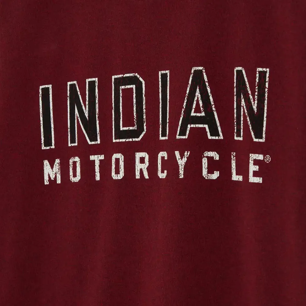 Indian Motorcycle Distressed Block Logo T-Shirt Red
