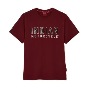 Indian Motorcycle Distressed Block Logo T-Shirt Red