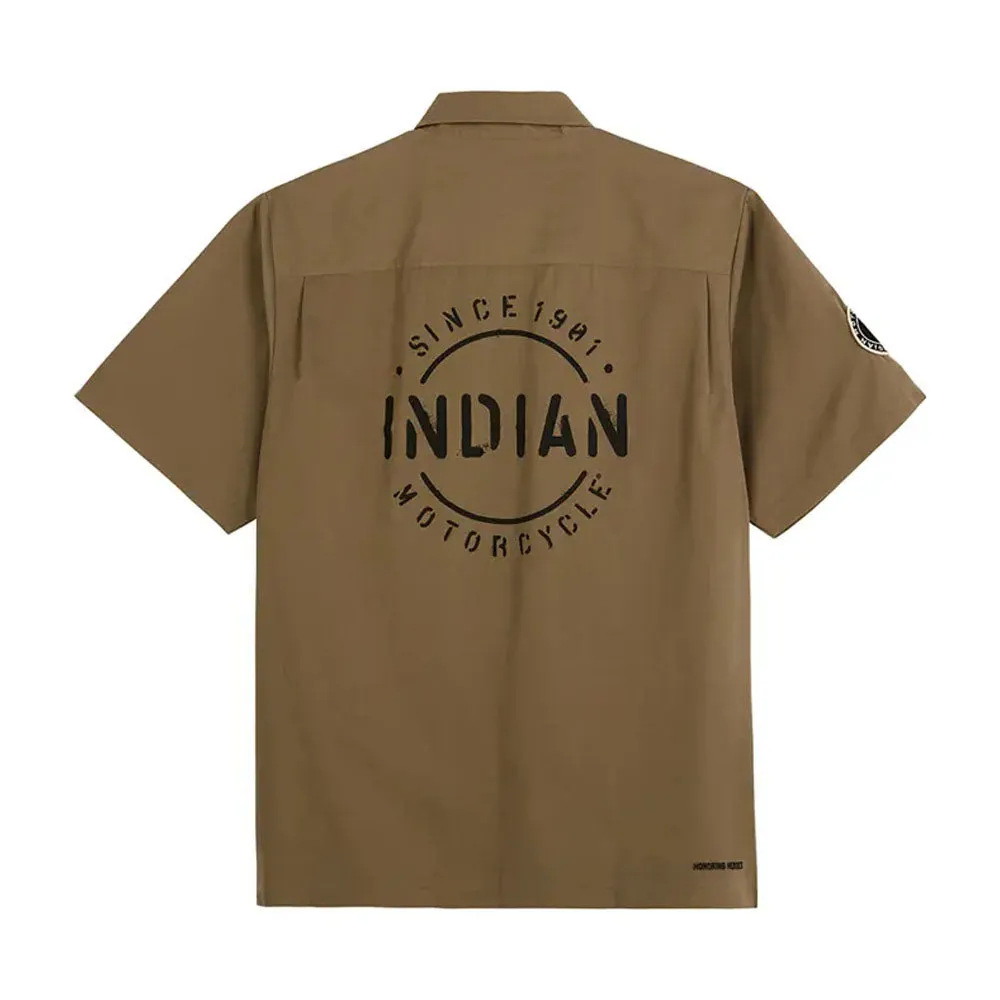 Indian Motorcycle  Polaris Mens Stencil Block Icon Shirt Tee Soft Lightweight Comfortable