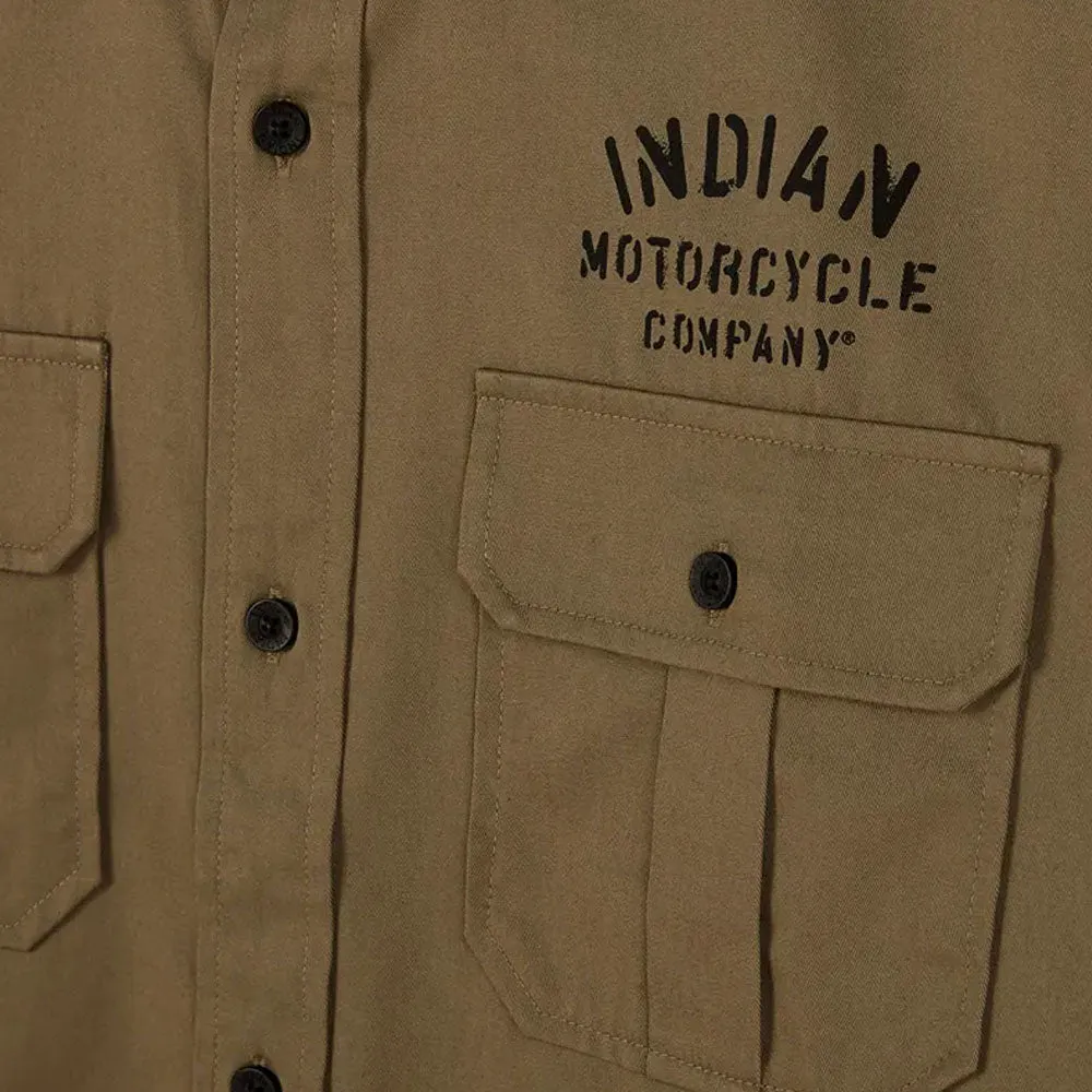 Indian Motorcycle  Polaris Mens Stencil Block Icon Shirt Tee Soft Lightweight Comfortable
