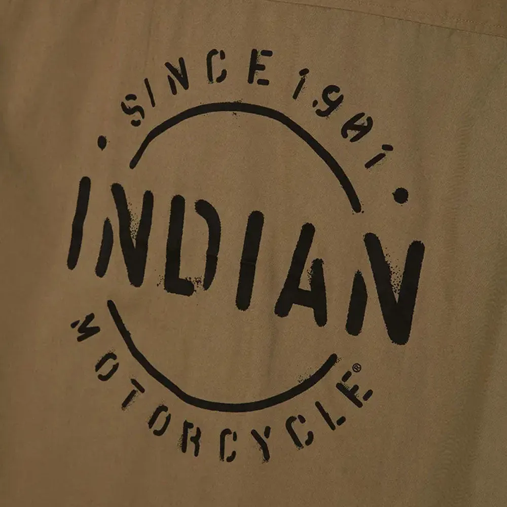 Indian Motorcycle  Polaris Mens Stencil Block Icon Shirt Tee Soft Lightweight Comfortable