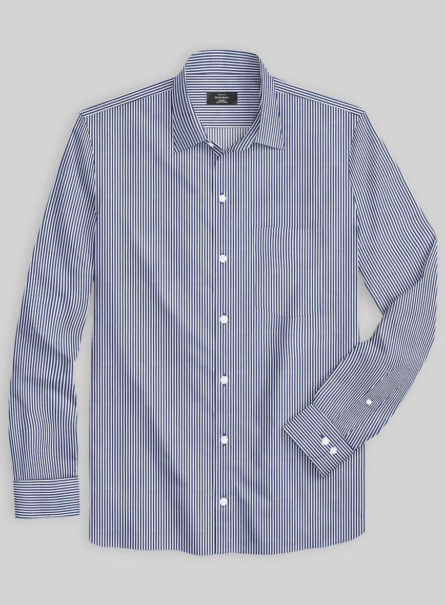 Italian Lombardo Tory Blue Stripes Shirt