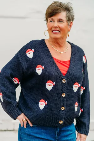 Ivy Jane: Navy Santa Cardigan 730041