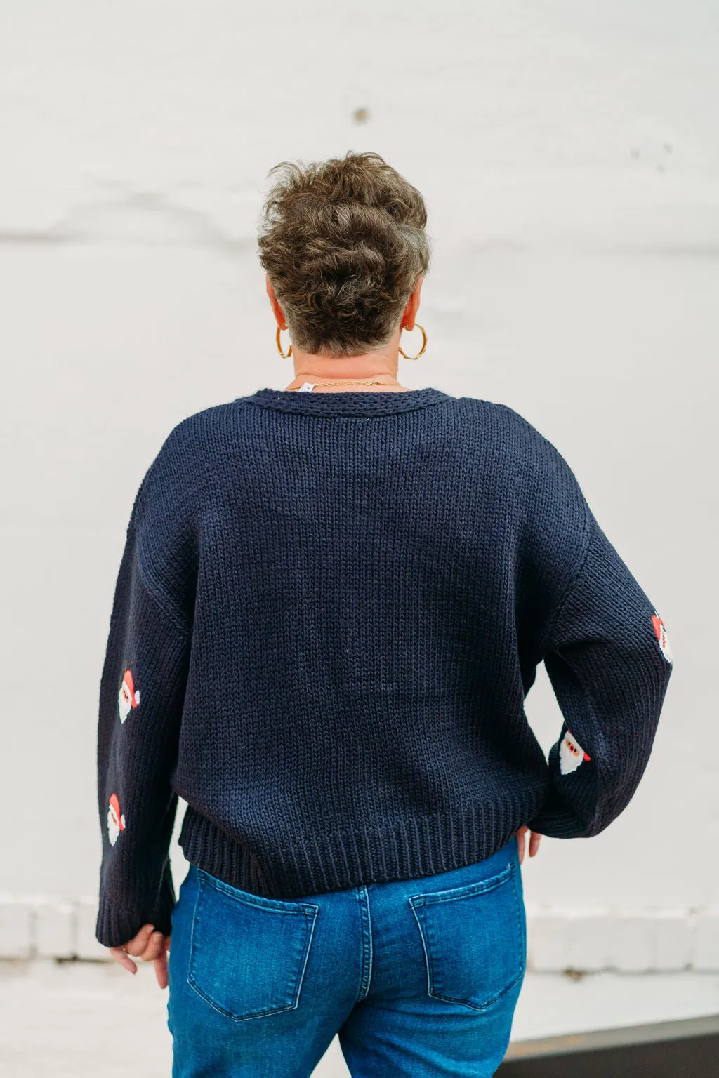 Ivy Jane: Navy Santa Cardigan 730041