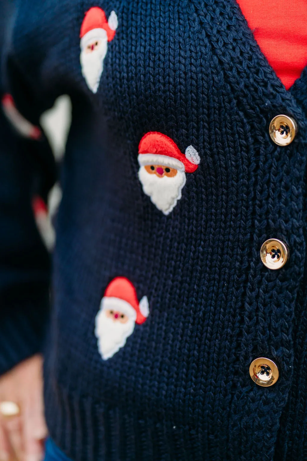 Ivy Jane: Navy Santa Cardigan 730041
