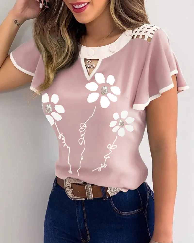 Julia Fashion - Women Elegant Fashion Female Top Casual Blouses