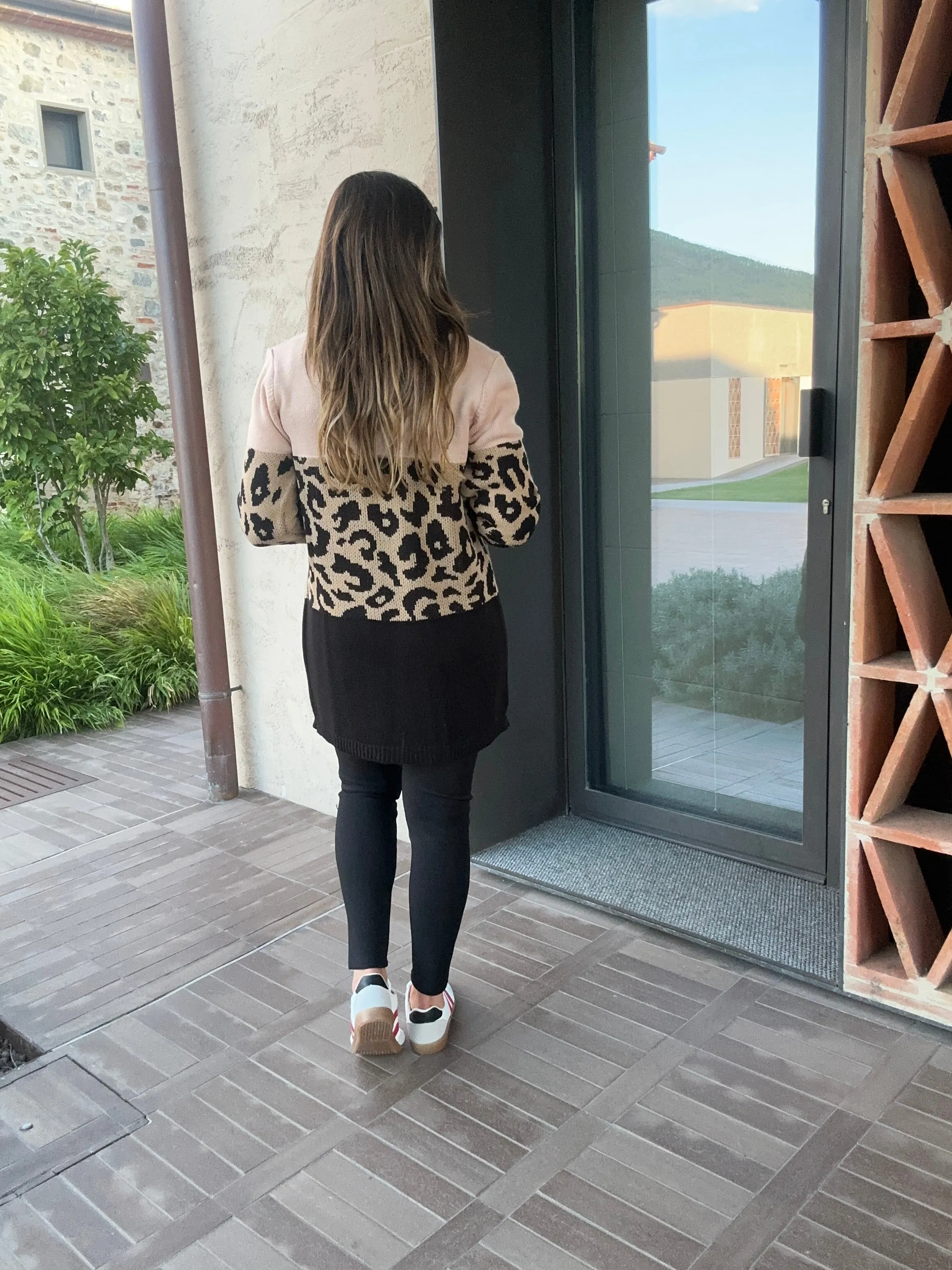 Juliette Cream Leopard Panel Cardigan