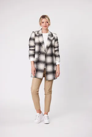 Lemon Tree - Jenny Coat LTD146 - Neutral Tartan