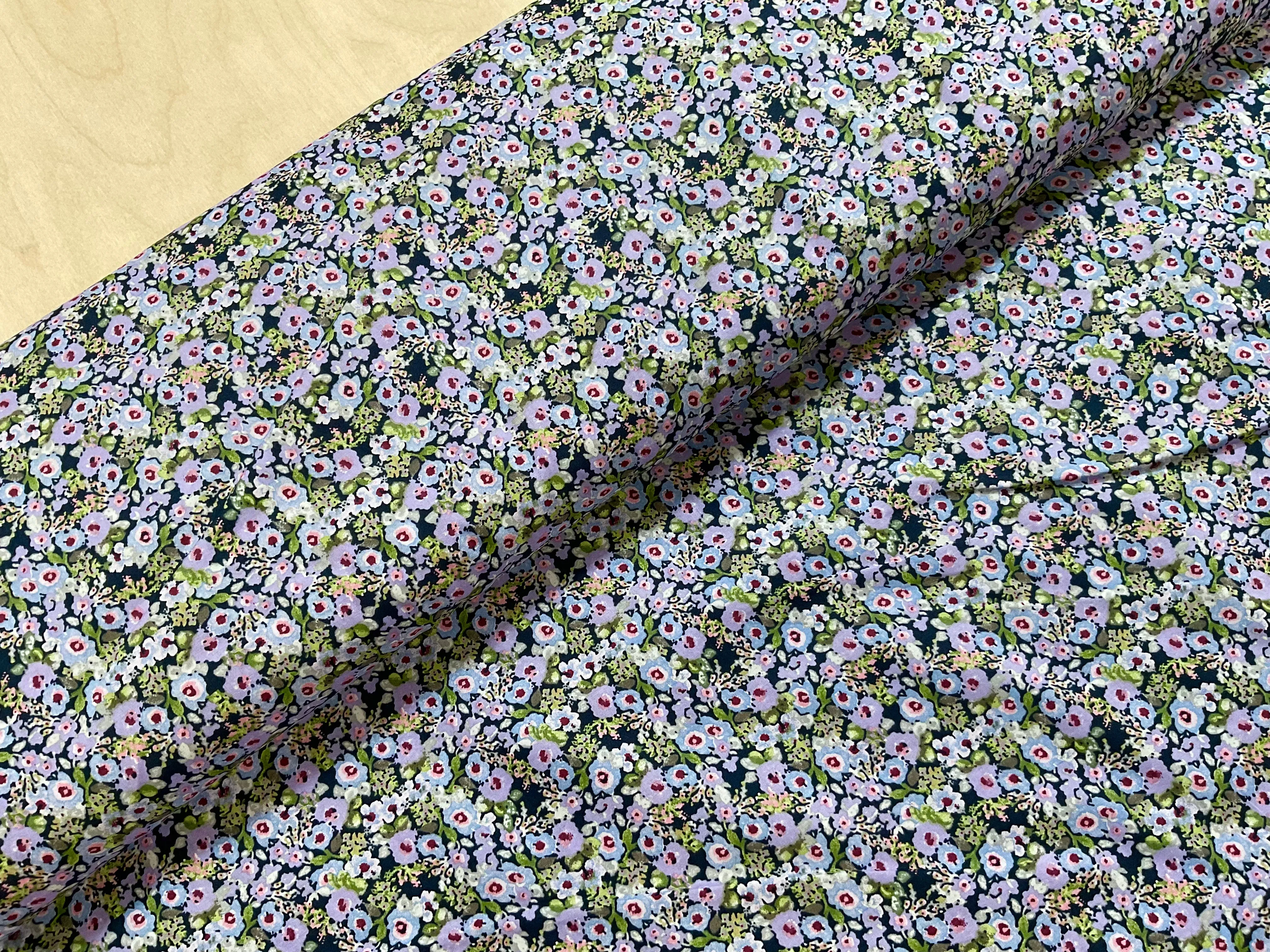 Lilac Floral Cotton Lawn