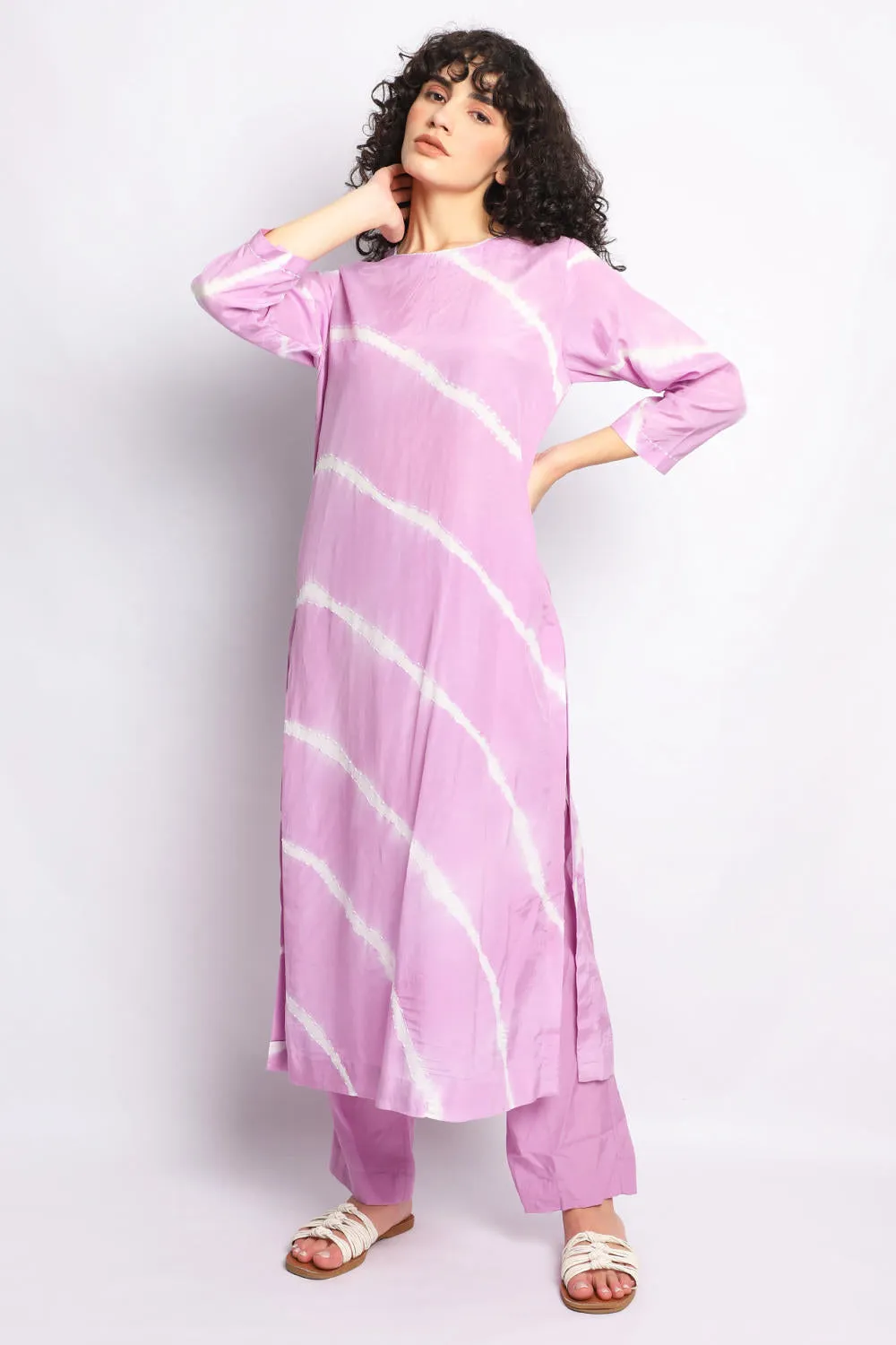 LILAC LEHERIYA EMBROIDERED CO-ORD SET