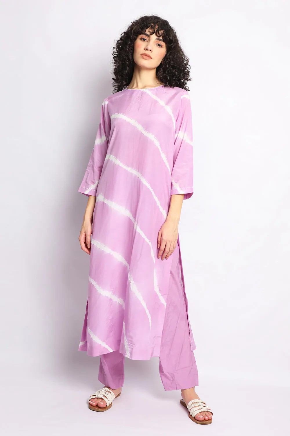 LILAC LEHERIYA EMBROIDERED CO-ORD SET