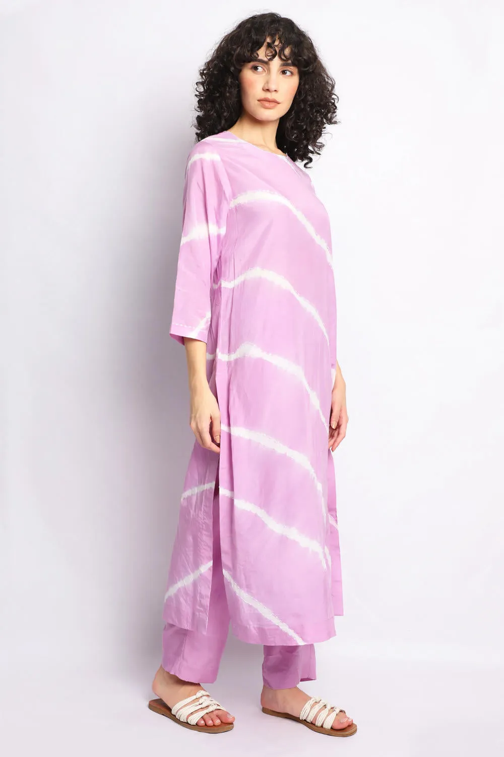 LILAC LEHERIYA EMBROIDERED CO-ORD SET