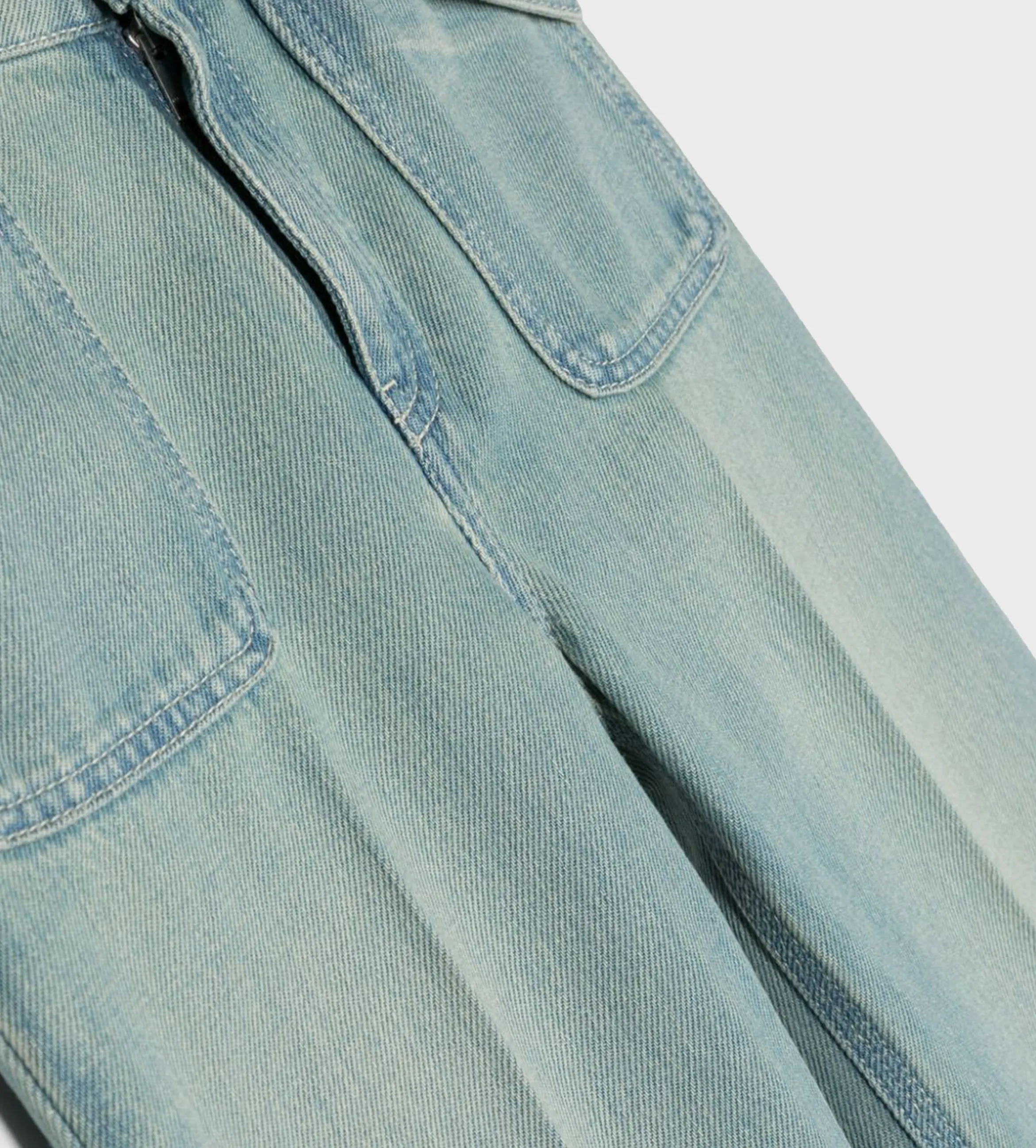 Logo Patch Denim Jeans Light Blue