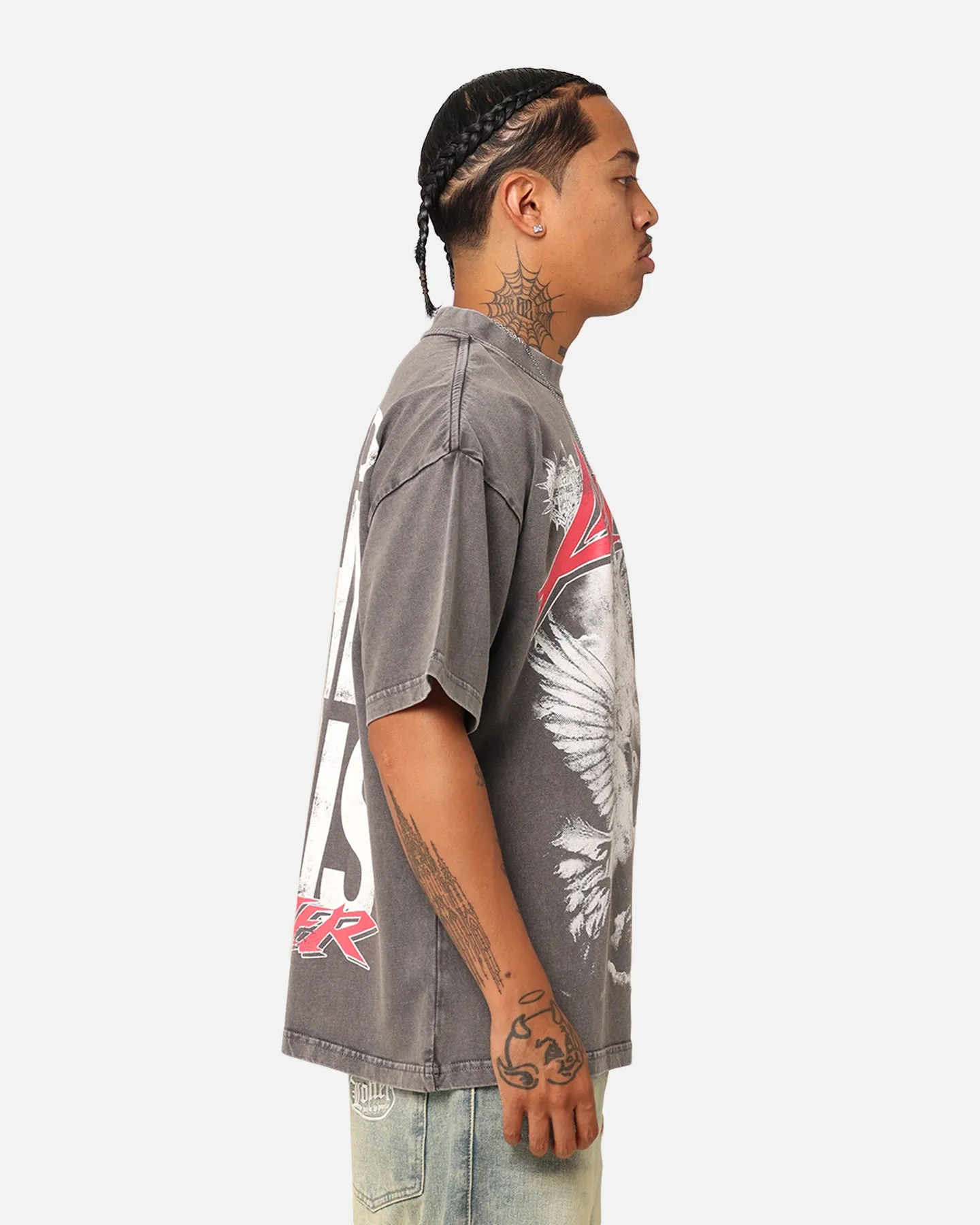 Loiter Dove Vintage T-Shirt Charcoal Grey