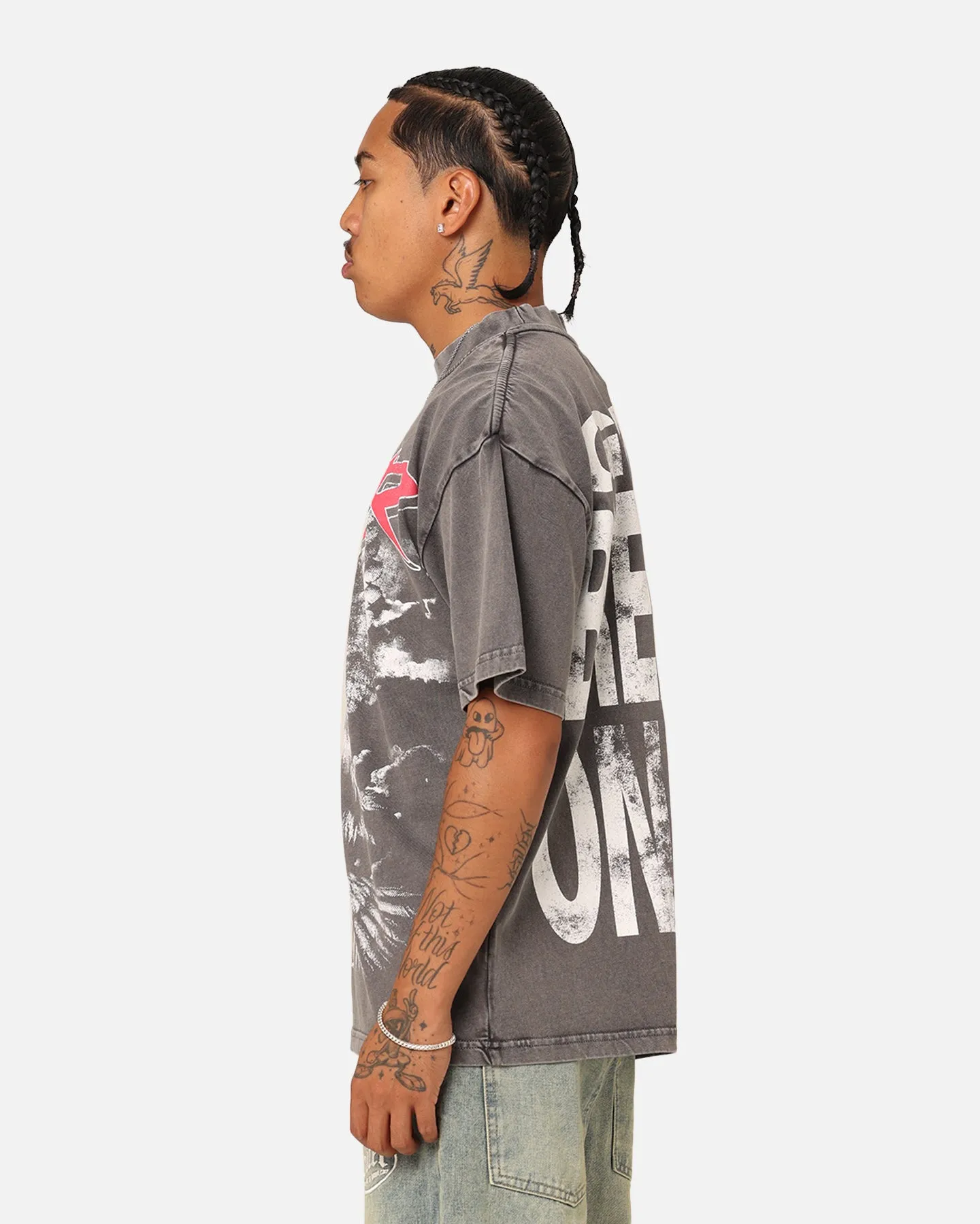 Loiter Dove Vintage T-Shirt Charcoal Grey