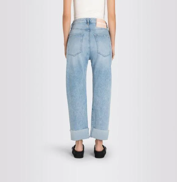 MAC - Baggy Straight Jean - Light Blue Net Washed