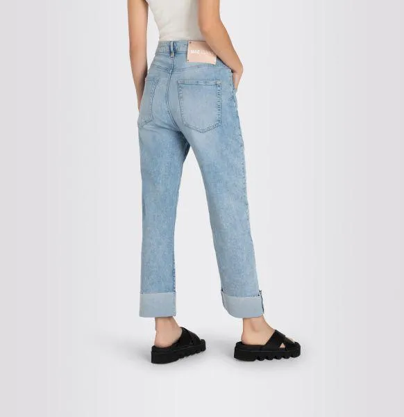 MAC - Baggy Straight Jean - Light Blue Net Washed