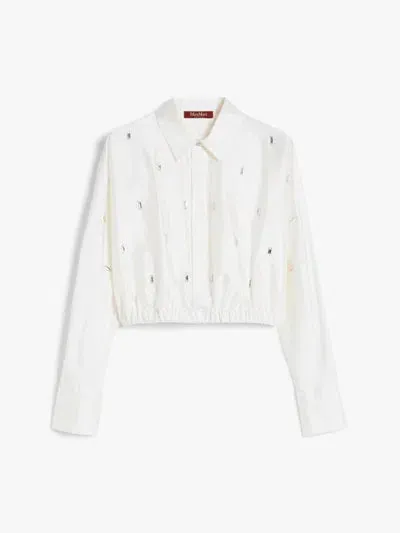 MAX-2421102 SNOB WHITE BEAD BLOUSE