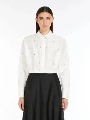 MAX-2421102 SNOB WHITE BEAD BLOUSE