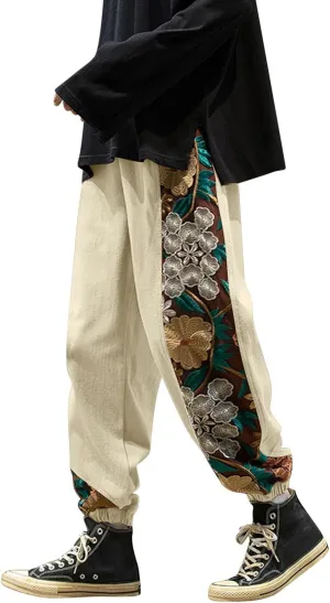 Mens Workout Cargo Sweatpants and Winter High Street Fashion Leisure Loose Sports Running Solid Color Lace Up Glitter
