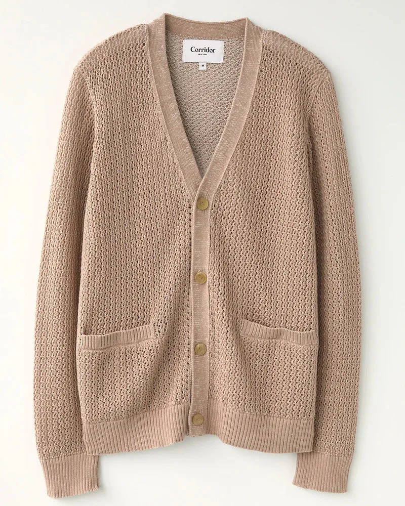 Natural Marled Cardigan
