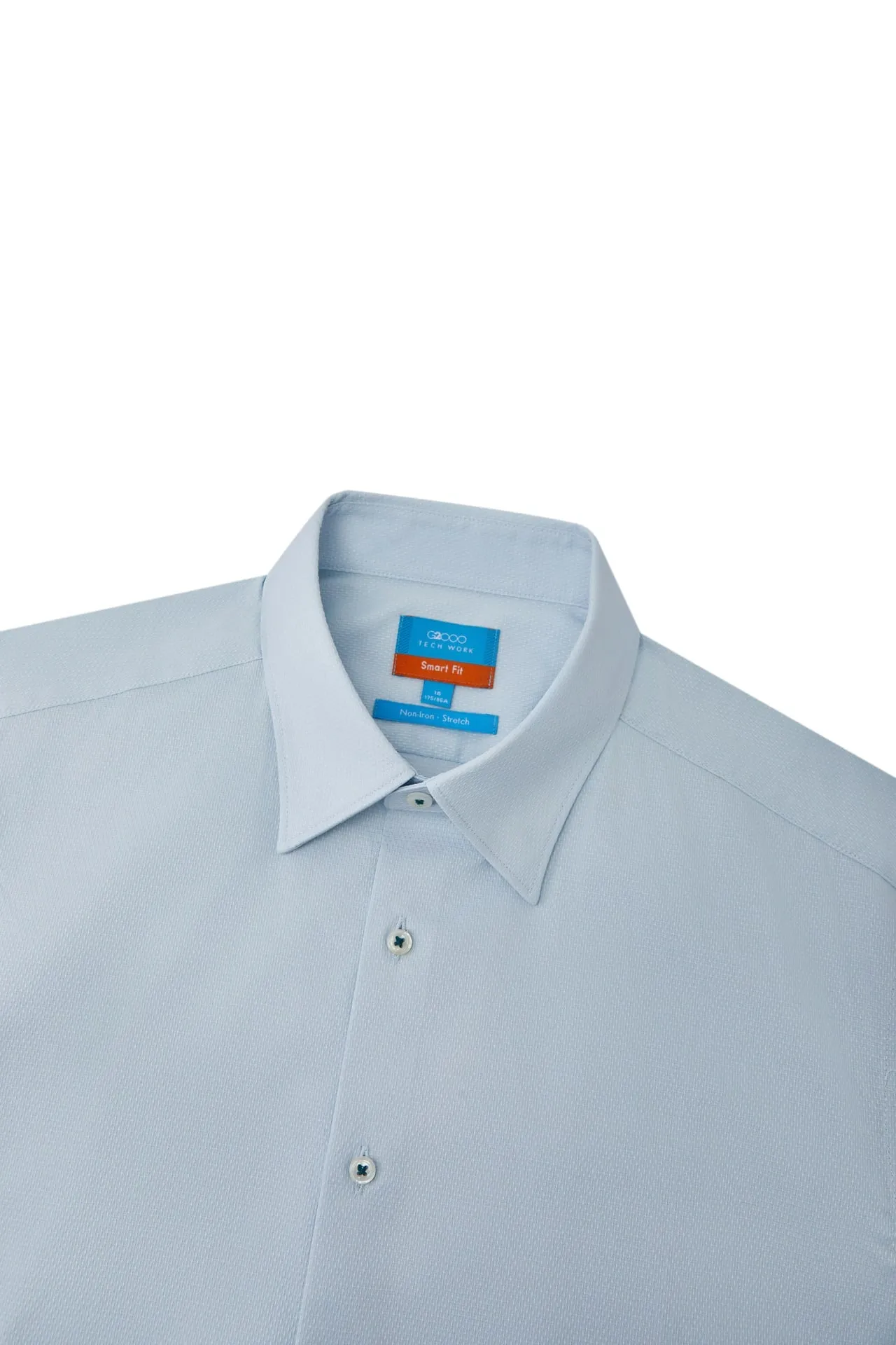 Non-Iron Easy Care Smart Fit Dot Texture Short Sleeve Shirt
