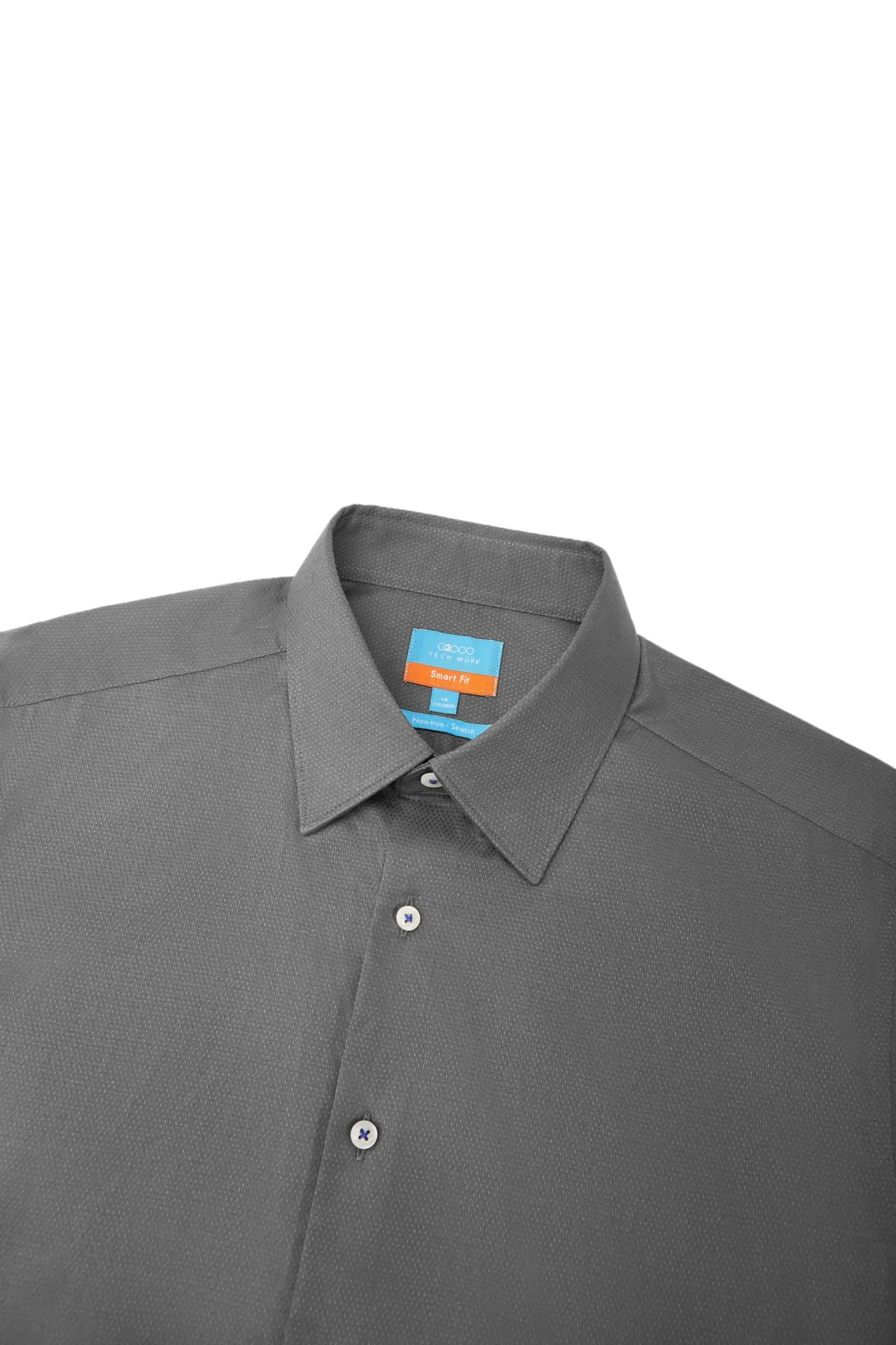 Non-Iron Easy Care Smart Fit Dot Texture Short Sleeve Shirt