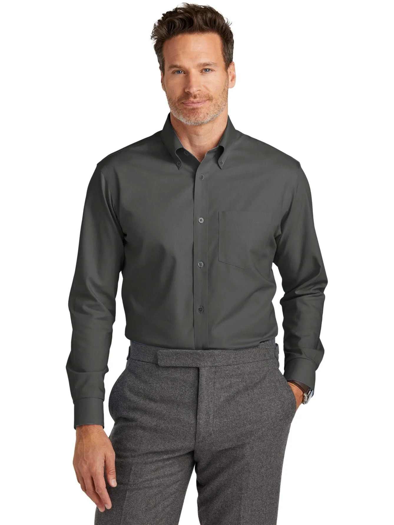 OUTLET-Brooks Brothers Wrinkle-Free Stretch Nailhead Shirt