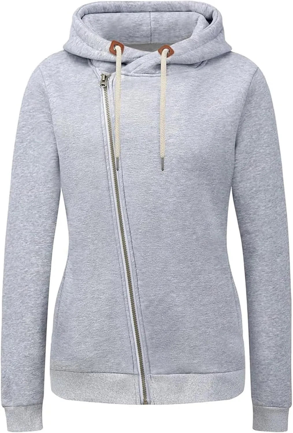 Oversized Zip Up Hoodie Women Fleece Drawstring Hooded Sweatshirt Y2k Full Zip Hoodies Comfy Sweat Shirt with Pockets