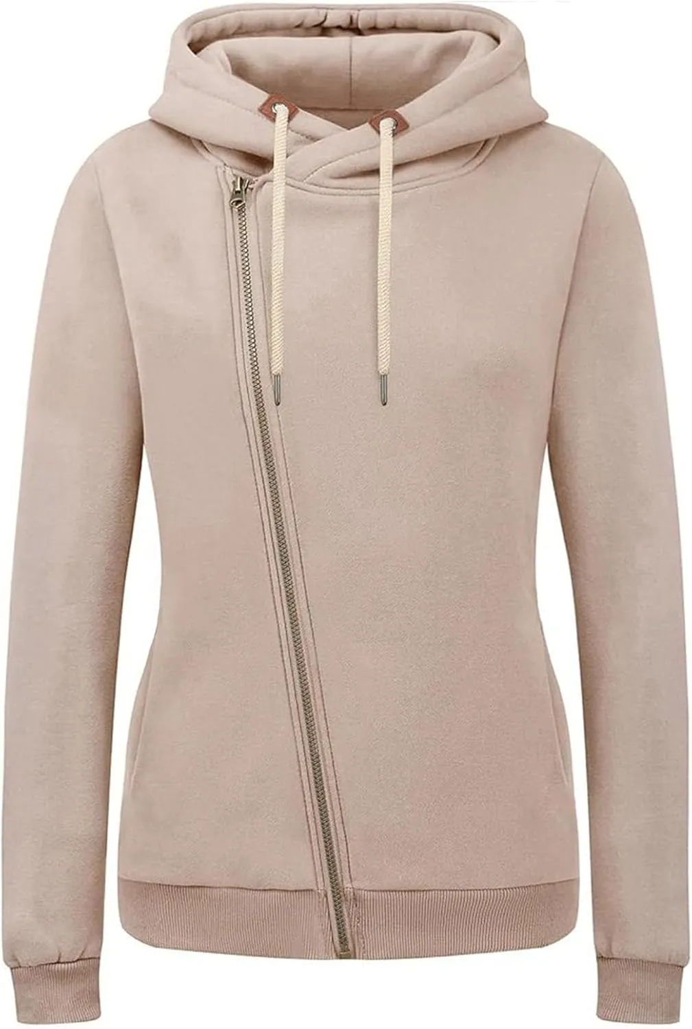 Oversized Zip Up Hoodie Women Fleece Drawstring Hooded Sweatshirt Y2k Full Zip Hoodies Comfy Sweat Shirt with Pockets
