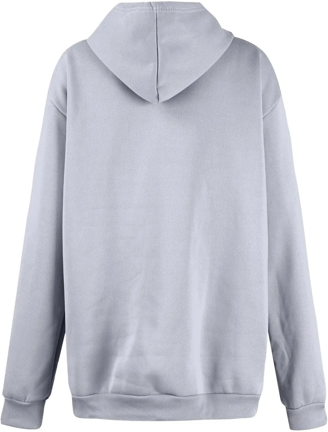 Oversized Zip Up Hoodie Women Fleece Drawstring Hooded Sweatshirt Y2k Full Zip Hoodies Comfy Sweat Shirt with Pockets